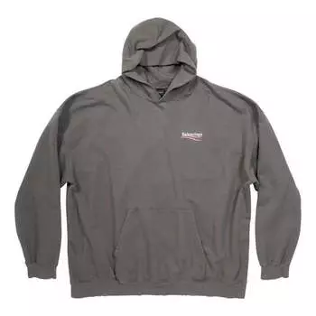 Толстовка political campaign large fit hoodie 'grey' Balenciaga, серый