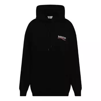 Толстовка political campaign medium fit hoodie 'black' Balenciaga, черный