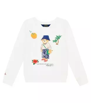 Толстовка Polo Bear из смесового хлопка Polo Ralph Lauren, белый