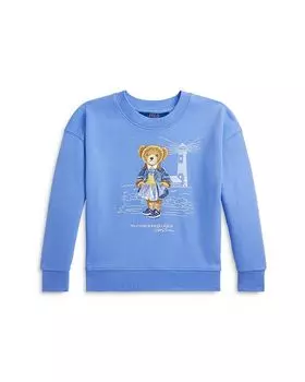 Толстовка Polo Bear Terry для девочек - Little Kid Ralph Lauren, синий