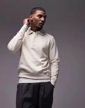 Толстовка поло белого цвета Mango