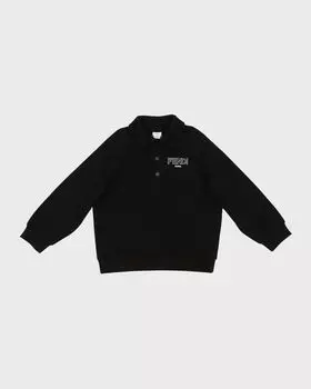 Толстовка-поло Boy's Fuzzy с логотипом Fendi, цвет Black