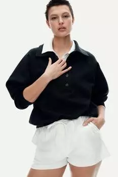 Толстовка-Поло оверсайз H&M, синий