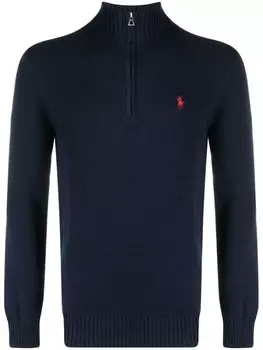 Толстовка Polo Pony с воротником на молнии Polo Ralph Lauren, синий