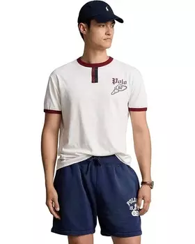 Толстовка Polo Ralph Lauren Classic Fit Logo Slub Jersey T-Shirt, цвет Nevis/Red Carpet