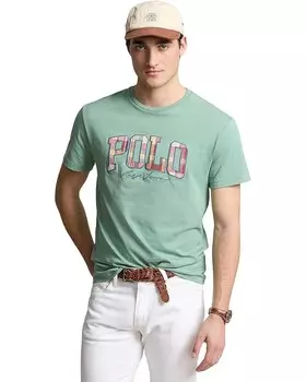 Толстовка Polo Ralph Lauren Classic Fit Plaid-Logo Jersey T-Shirt, цвет Faded Mint