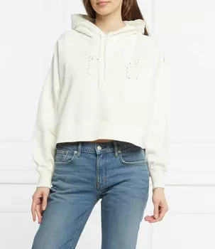 Толстовка POLO RALPH LAUREN cropped fit, белый