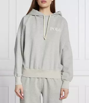 Толстовка POLO RALPH LAUREN cropped fit, серый