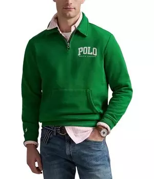 Толстовка Polo Ralph Lauren Logo Fleece Collared Sweatshirt, цвет Cruise Green