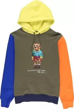 Толстовка Polo Ralph Lauren Novelty Voyager Bear Hooded Sweatshirt 'Sage', зеленый