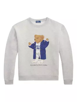Толстовка Polo Ralph Lauren Polo Bear с круглым вырезом, серый