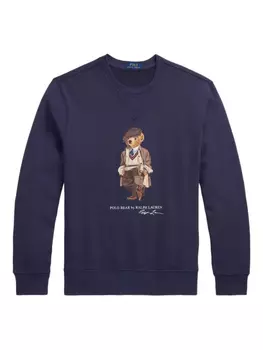 Толстовка Polo Ralph Lauren Polo Bear с принтом, синий