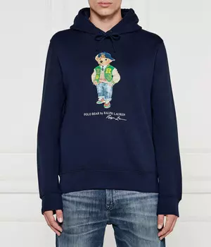 Толстовка Polo Ralph Lauren с принтом медведя, синий