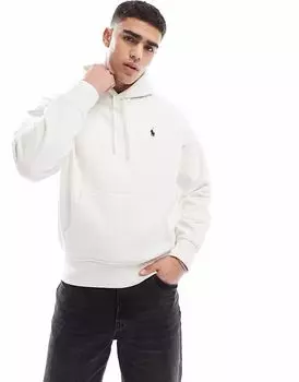 Толстовка Polo Ralph Lauren свободного кроя с надписью «значок» на спине, кремового цвета