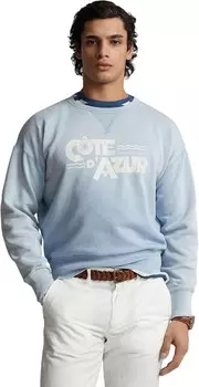 Толстовка Polo Ralph Lauren Vintage Fit Fleece Graphic Sweatshirt, цвет Southport Blue