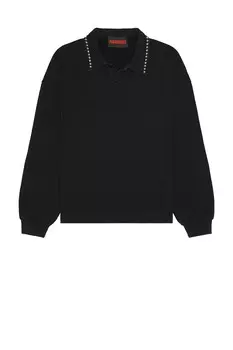 Толстовка-поло с заклепками Pleasures, black