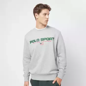 Толстовка Polo Sport Ralph Lauren Long Sleeve Knit, серый/зеленый