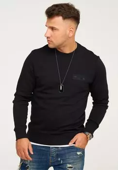 Толстовка POPS CREW NECK Jack & Jones, цвет black