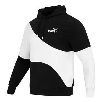 Толстовка power cat hoodie 'black' Puma, белый