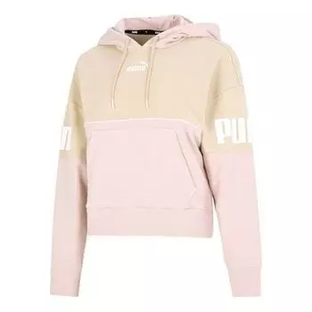 Толстовка power colorblock hoodie 'pink' Puma, розовый