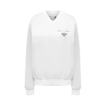 Толстовка Prada x adidas Re-Nylon Sweatshirt White, белый