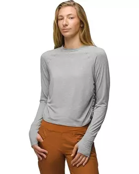 Толстовка Prana Sol Searcher LS Crew, цвет Heather Grey