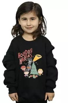 Толстовка «Праздничные герои Лиги справедливости» DC Comics, черный