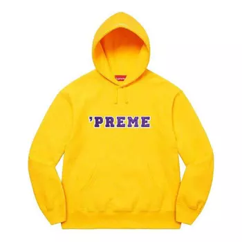 Толстовка 'preme hooded sweatshirt 'yellow purple' Supreme, желтый