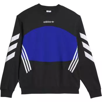 Толстовка Premiere с круглым вырезом Adidas Originals, Black/Royal Blue/White
