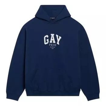 Толстовка pride hoodie boxy fit 'navy' Balenciaga, синий