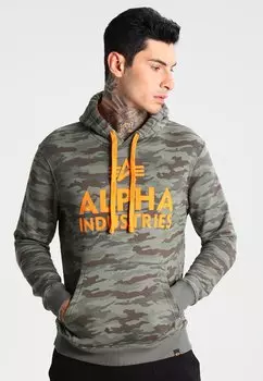 Толстовка PRINT Alpha Industries, вереск зеленый