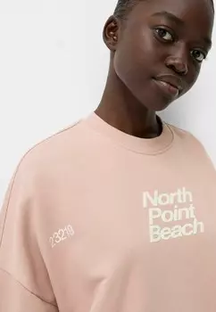 Толстовка PRINTED Bershka, светло-розовый