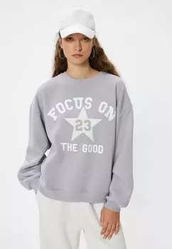 Толстовка PRINTED Koton, серый