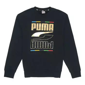Толстовка printing round neck casual sports black Puma, черный