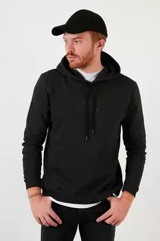 Толстовка приталенного кроя с капюшоном и карманом-кенгуру Furry Inside 568R701 Buratti, серый