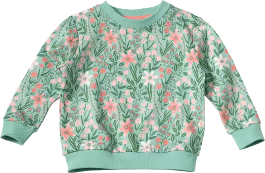 Толстовка Pro Climate с цветочным узором зеленая размер. 104 1ч ALANA