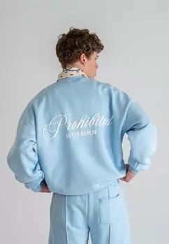 Толстовка PROHIBITED, светло-голубой