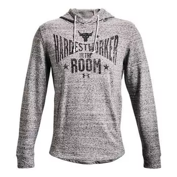 Толстовка project rock hardest worker terry hoodie 'grey' Under Armour, серый