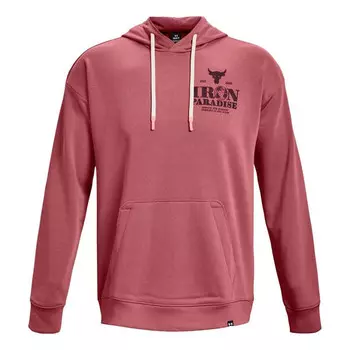 Толстовка project rock iron paradise heavyweight terry hoodie 'beta red' Under Armour, красный
