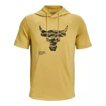 Толстовка project rock terry short sleeve hoodie 'yellow' Under Armour, желтый