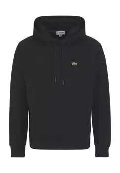 Толстовка, прорезной карман, логотип, для мужчин LACOSTE, черный