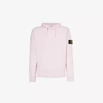 Толстовка прямого кроя из хлопкового джерси с логотипом Stone Island, розовый