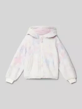 Толстовка прямого кроя из плюшевого плюша с ребристыми манжетами s.Oliver RED LABEL, розовый