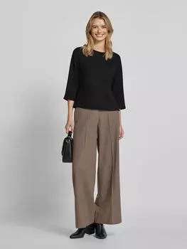 Толстовка прямого кроя с рукавами 3/4 и фактурным узором s.Oliver BLACK LABEL, черный