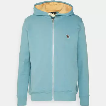 Толстовка PS Paul Smith Ziphoody, голубой/желтый