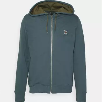 Толстовка PS Paul Smith Ziphoody, темно-синий/зеленый