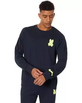 Толстовка Psycho Bunny Cleveland Chainstitch, темно-синий