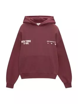 Толстовка Pull&Bear, бордовый