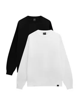 Толстовка Pull&Bear, черно-белый