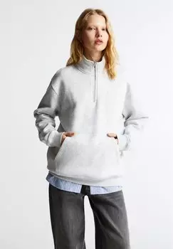 Толстовка PULL&BEAR, цвет grey